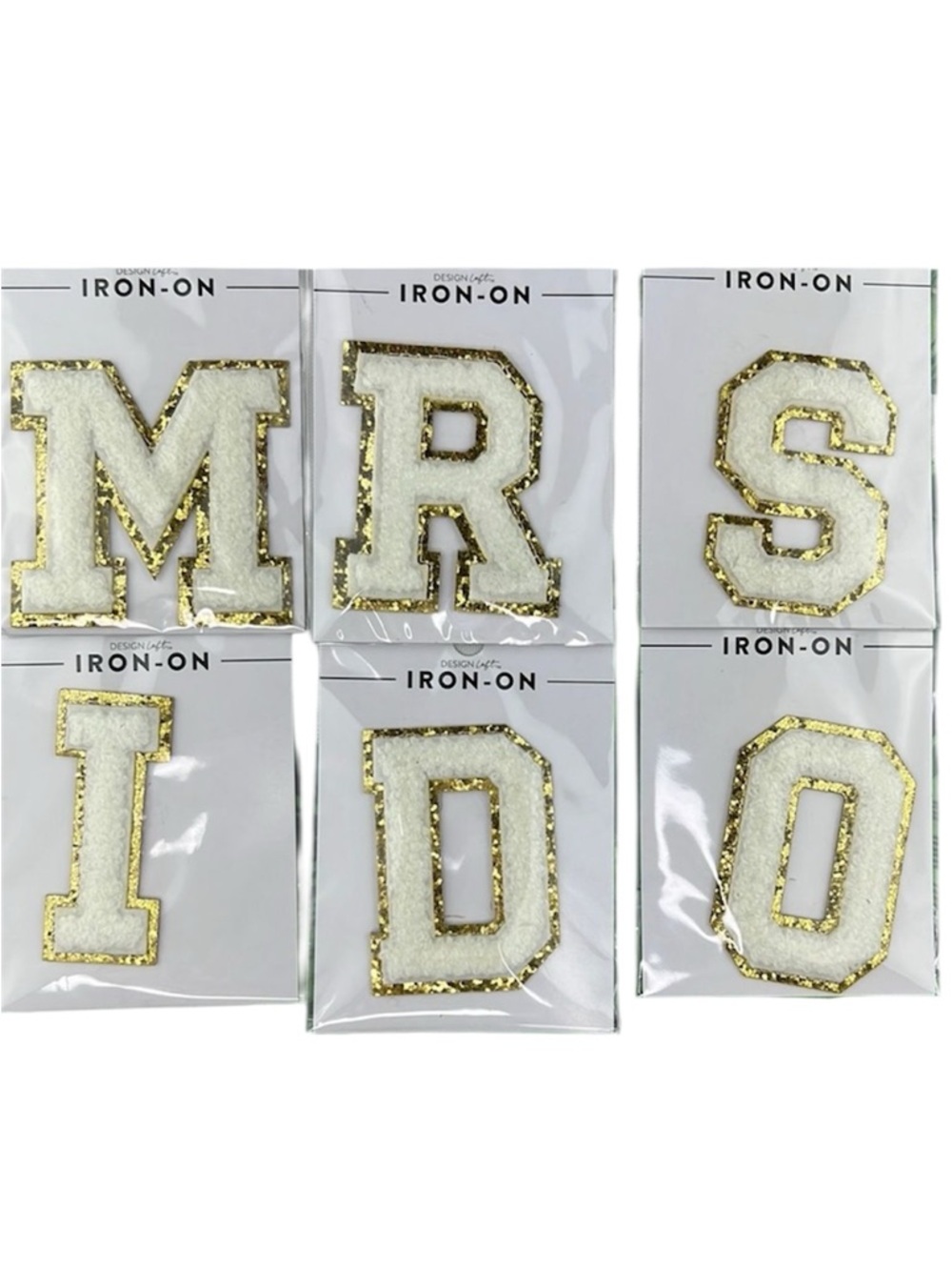 Stoney Clover Style MRS/I DO Iron On Varsity Patch Letters for Bride Wedding NEW